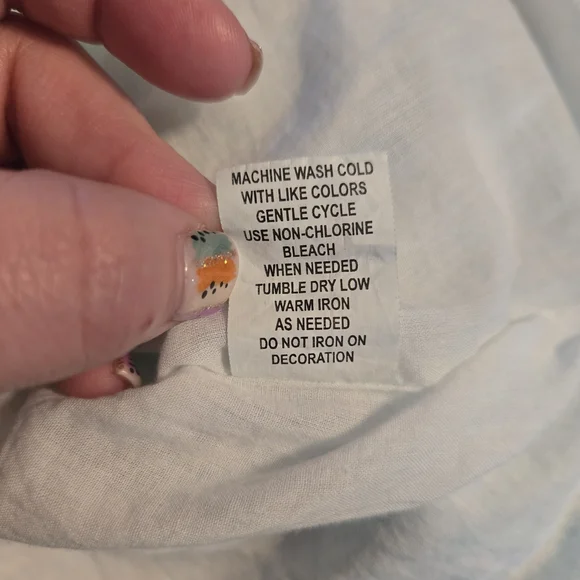 Spiaggia Dolce 100% Cotton Embroidered V-Neck Boho Kaftan Bathing Suit Cover Up - Picture 9 of 9